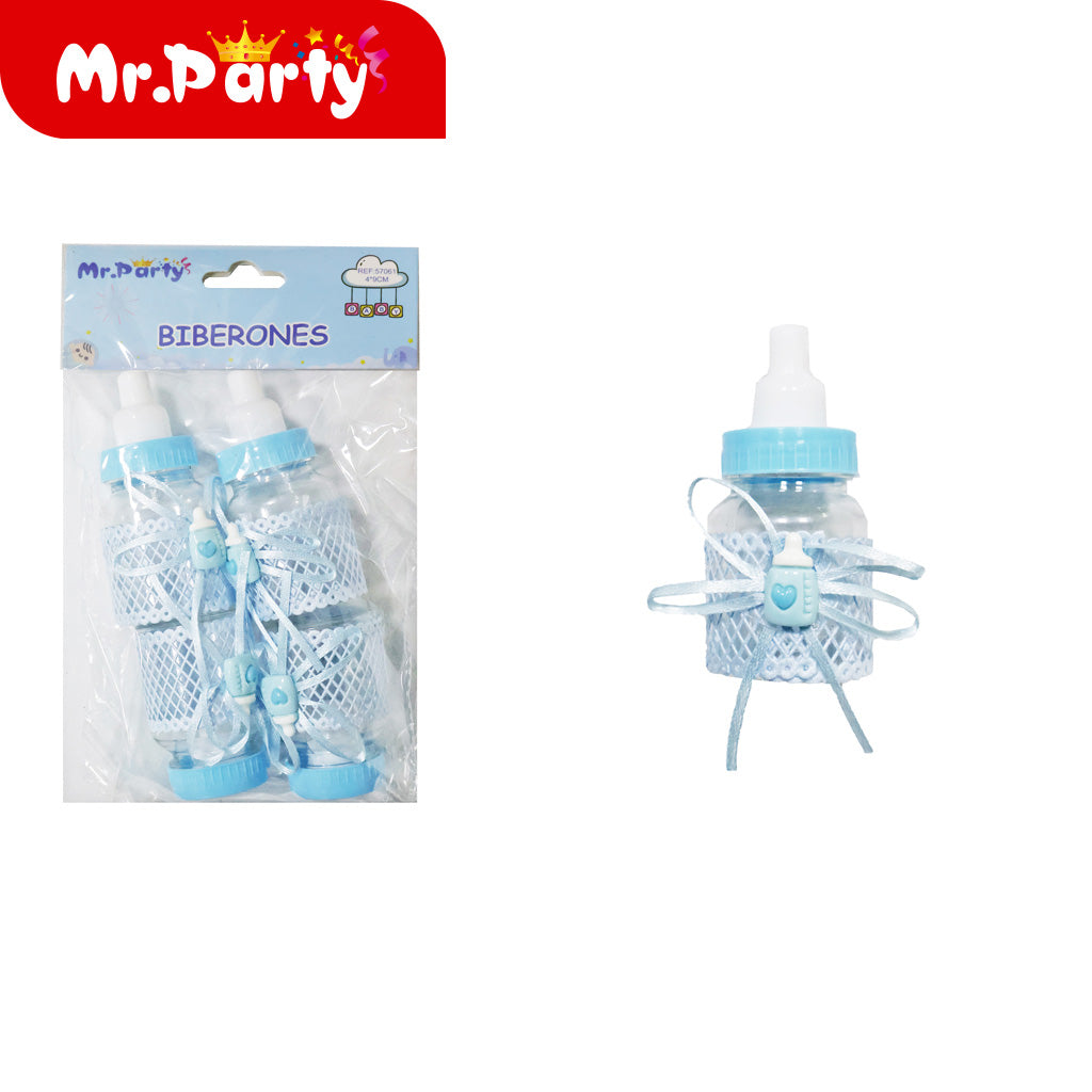 plástico de 4 x 9 cm 4 piezas por paquete color azul (12paquetes)