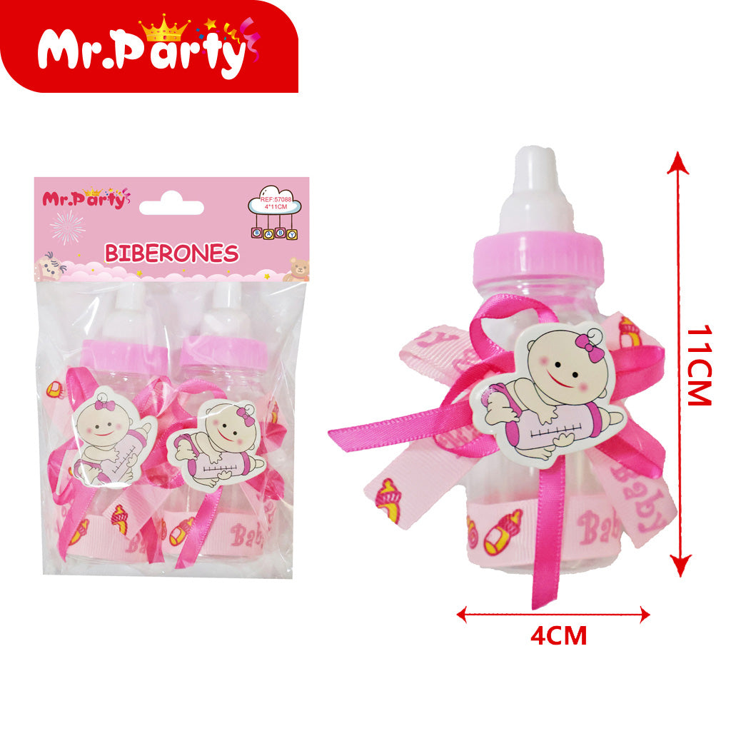 4*11 cm de plástico 2 piezas por paquete color rosa (12paquetes)