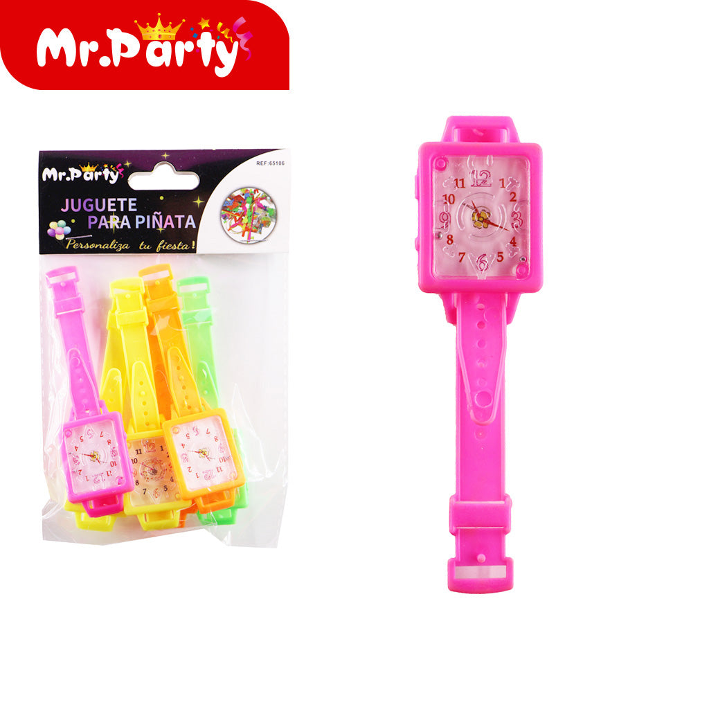 Relojes de color caramelo 6 piezas/tarjeta (12paquetes)