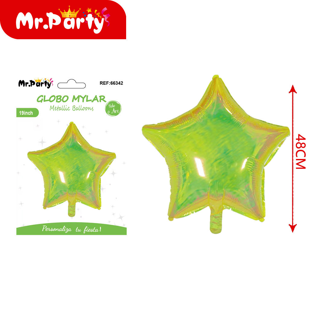 Estrella de cinco puntas de 19 pulgadas de color amarillo fl (12paquetes)