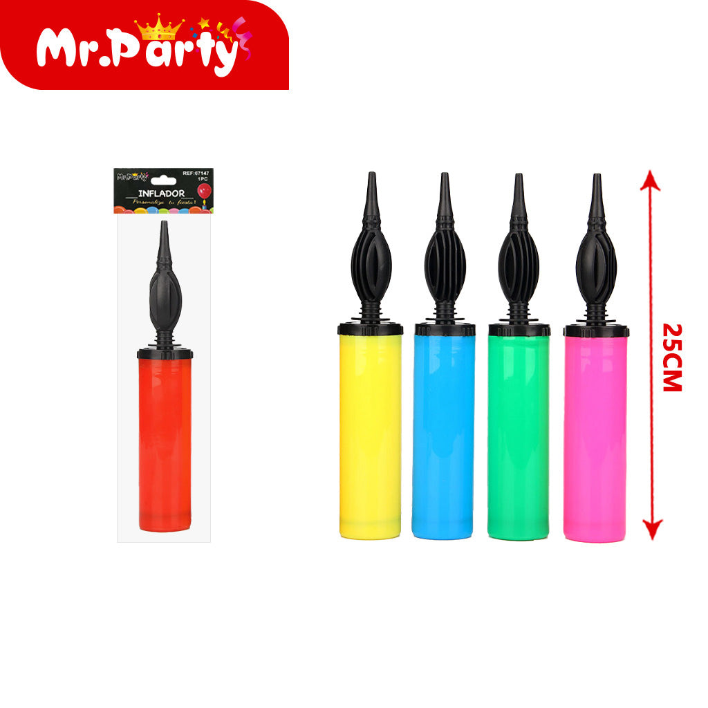 Inflador Manual para Globos 28.5 cm Mr. Party