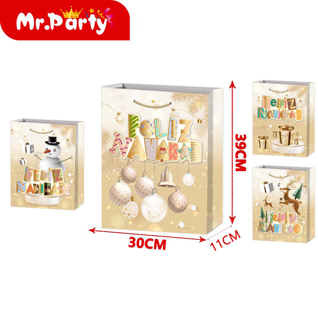 Bolsa de regalo grande 6071 (3d + estampado en caliente) de (12paquetes)