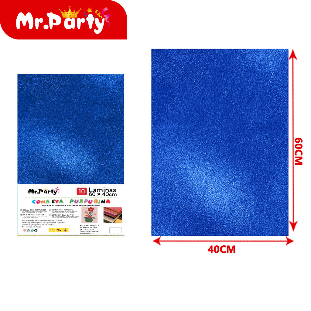 10 esponjas de polvo dorado de 40 x 60 cm color azul real 03 (12paquetes)