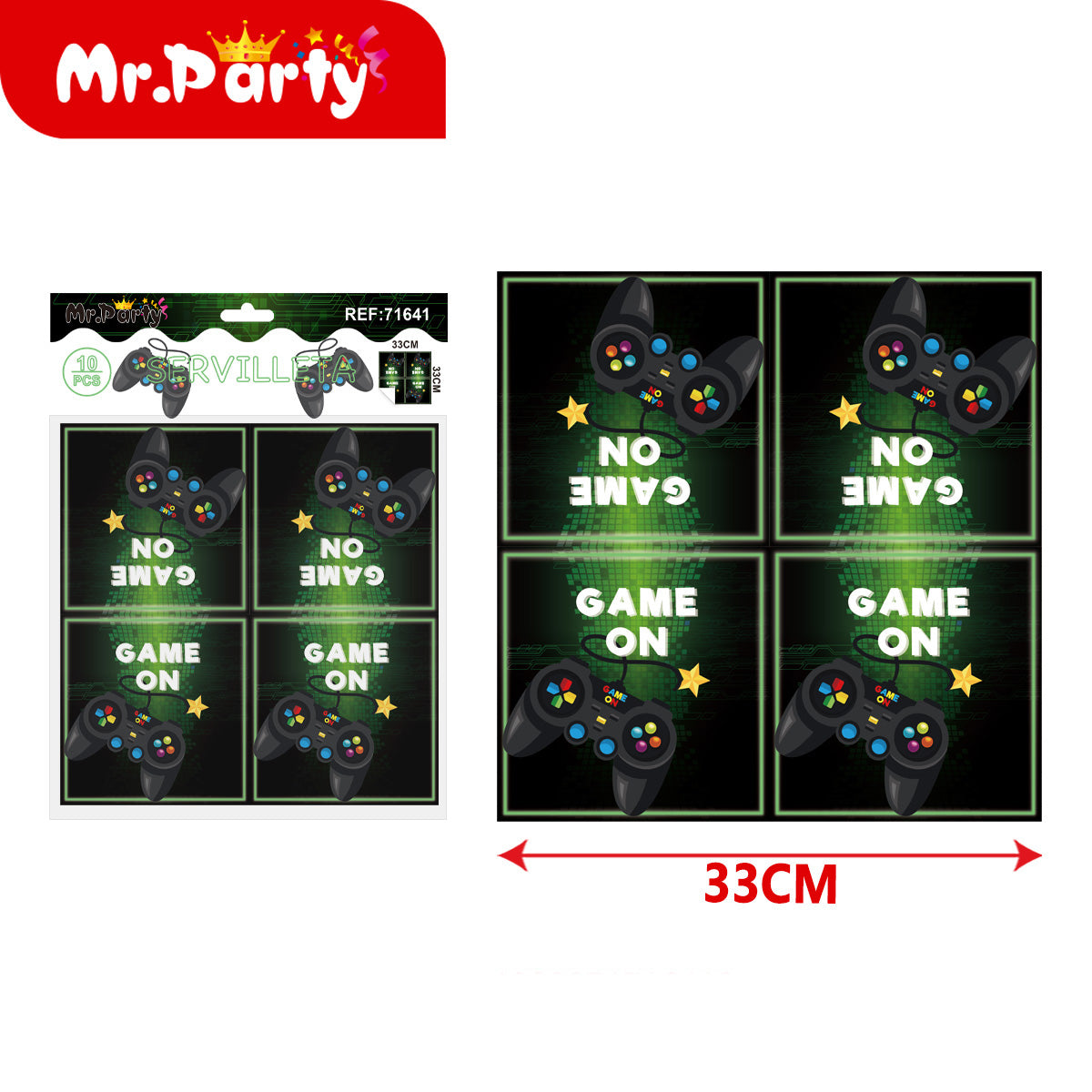 Decoración de fiesta Game On estilo videojuegos con variantes para mesa y cumpleaños temático gamer