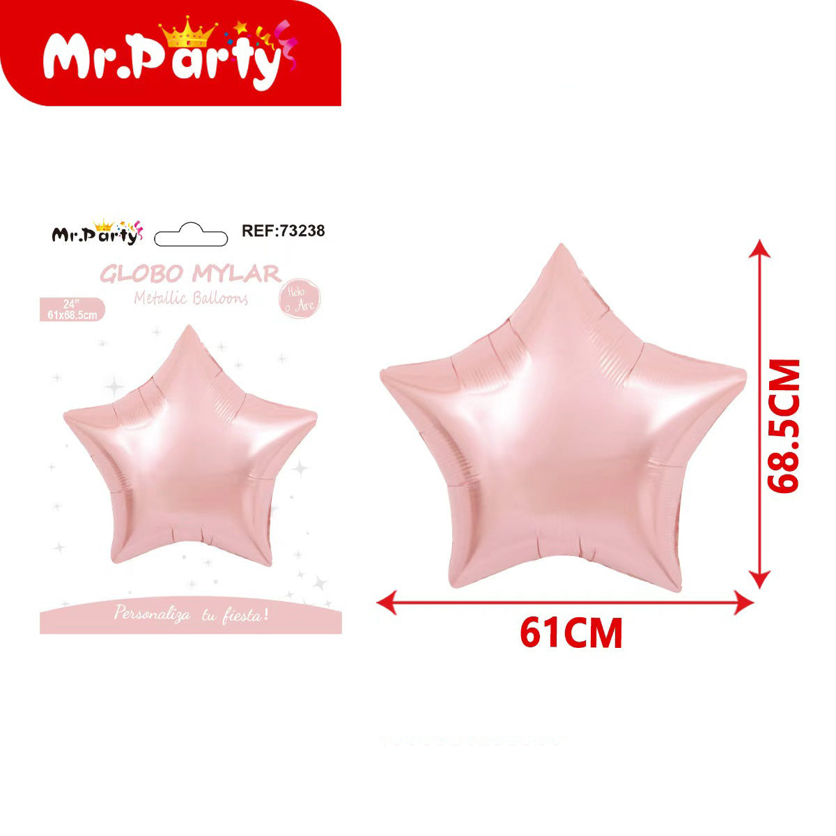 Globo Mylar Corazón & Estrella Gigante – Mayoreo 12 pzas - Amor, San Valentín y Aniversarios