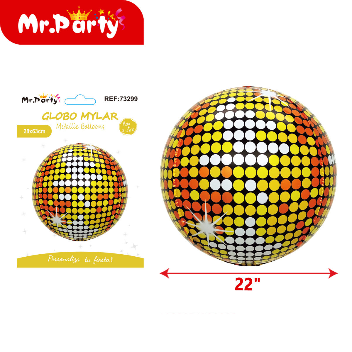 🎉 Globo Mylar Bola Disco & Esfera Retro 3D – Brilla tu Fiesta al Máximo ✨