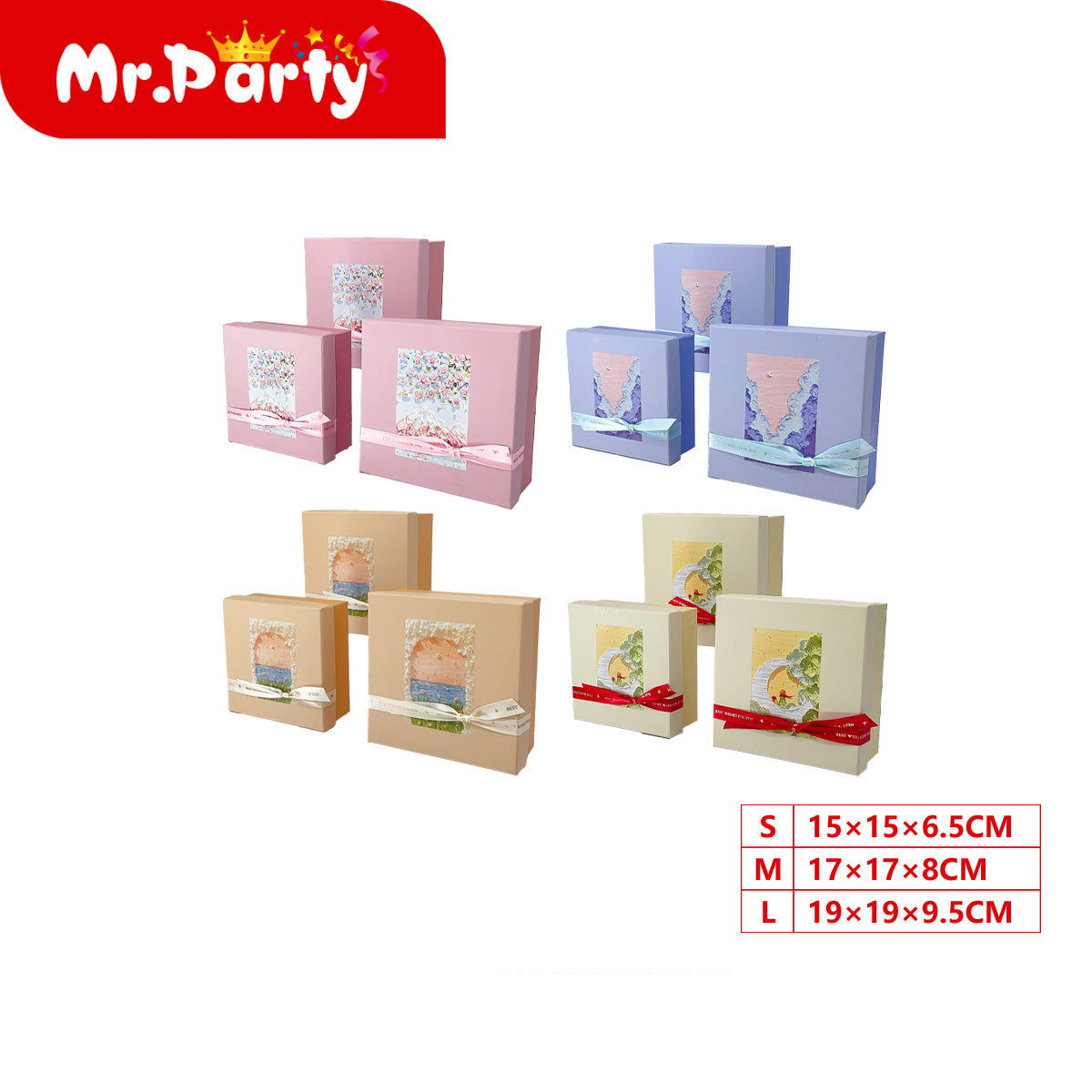 Set de Cajas para Regalo 3 en 1 🎁 Con listón | Caja dentro de caja (S/M/L)