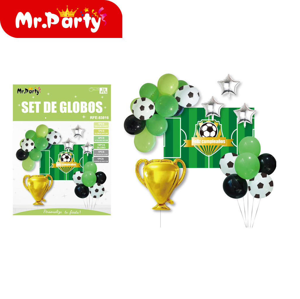 Juego de globos de fútbol de 23 piezas (12paquetes)