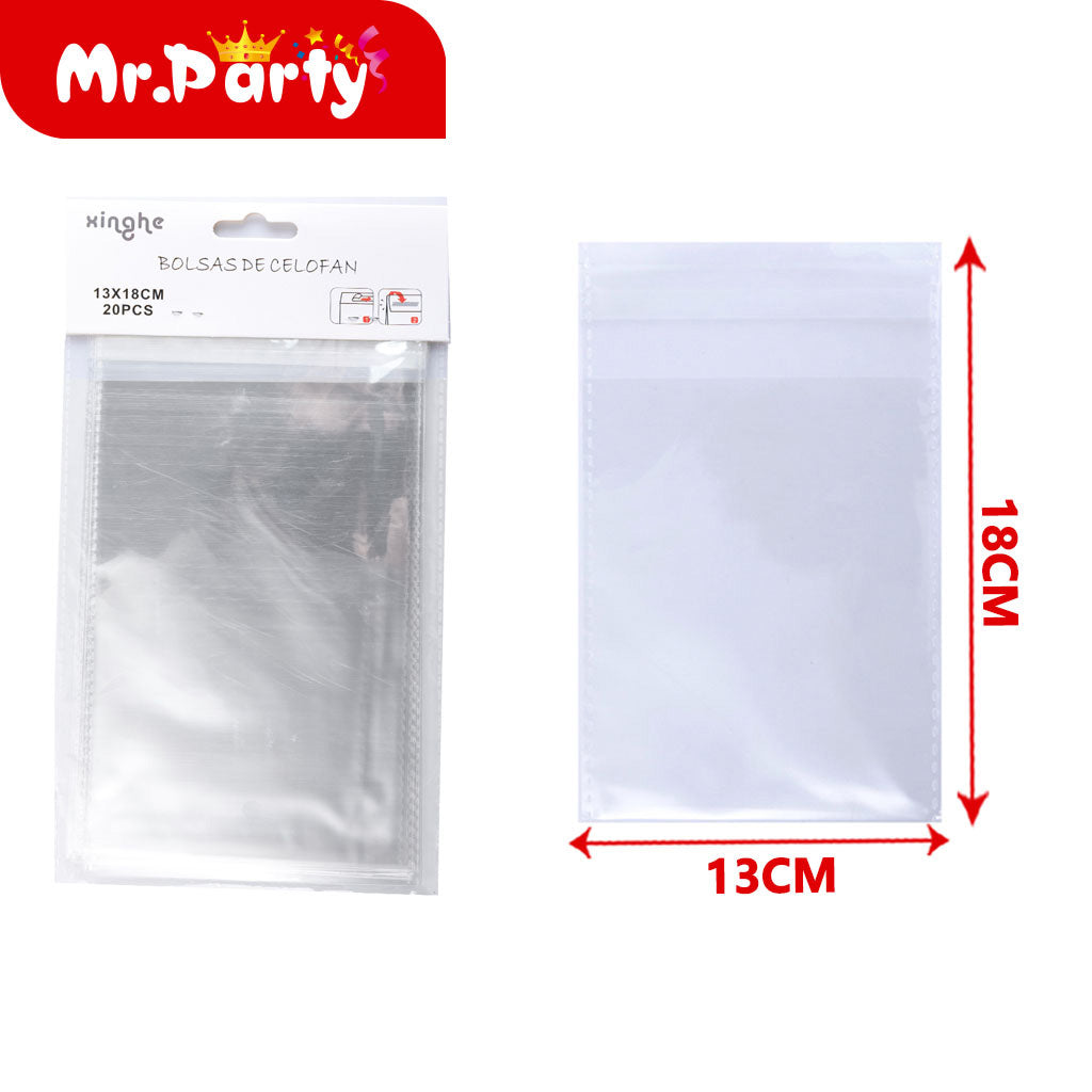Bolsa opp 13*18cm 20 piezas con adhesivo (12paquetes)