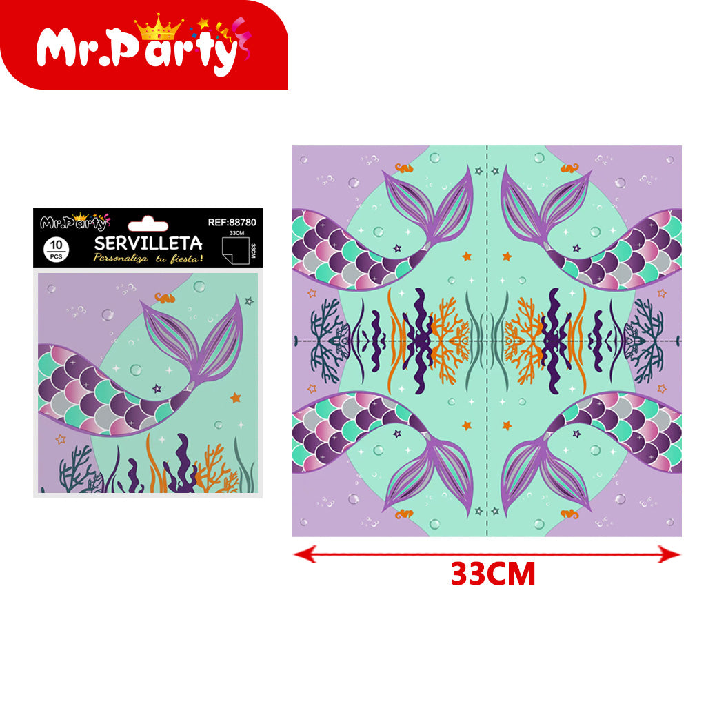10 pañuelos de papel de sirena (12paquetes)