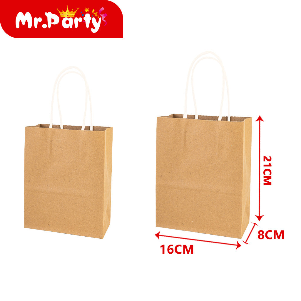 Bolsitas de Papel con Asa 16 x 8 x 21 cm para Recuerdos / Dulceros Mr. Party