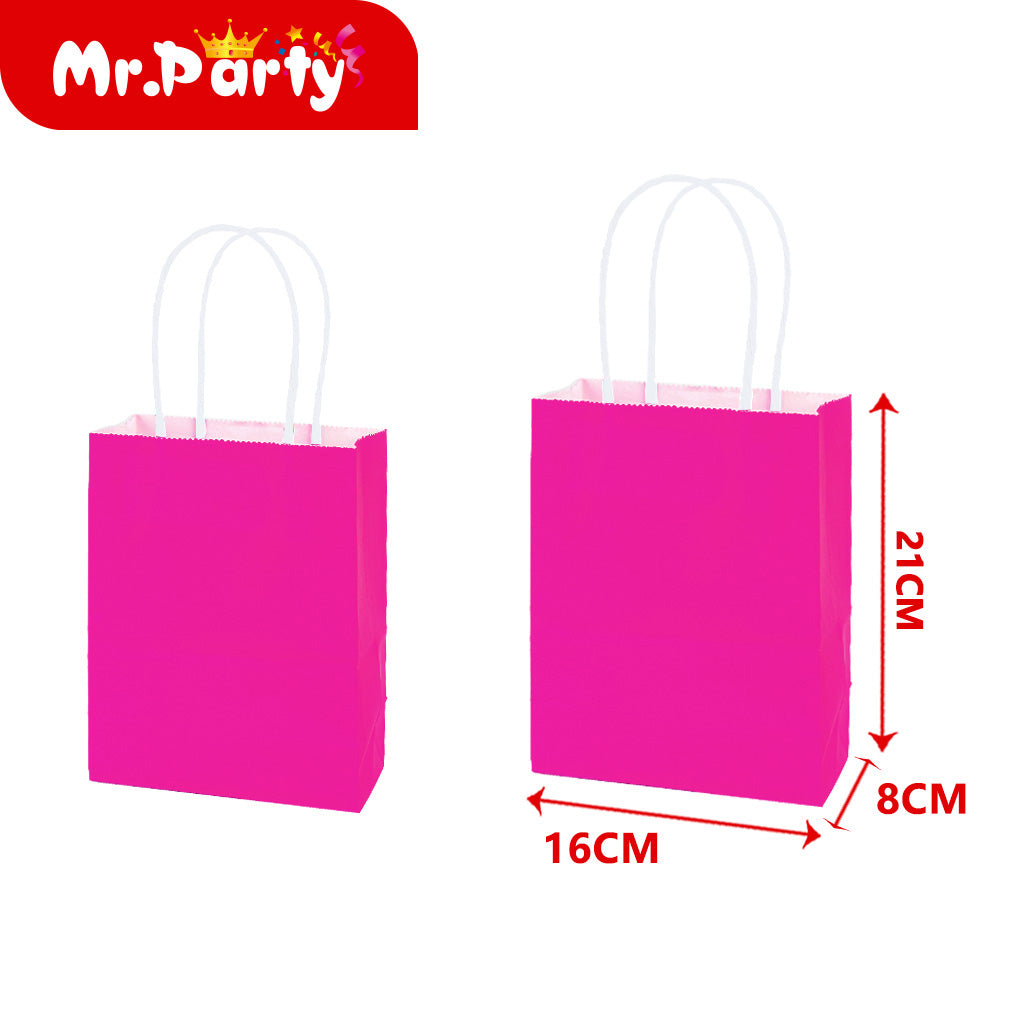 Bolsa de regalo de cuerda de colores de 15 x 21 x 8 cm color (12paquetes)