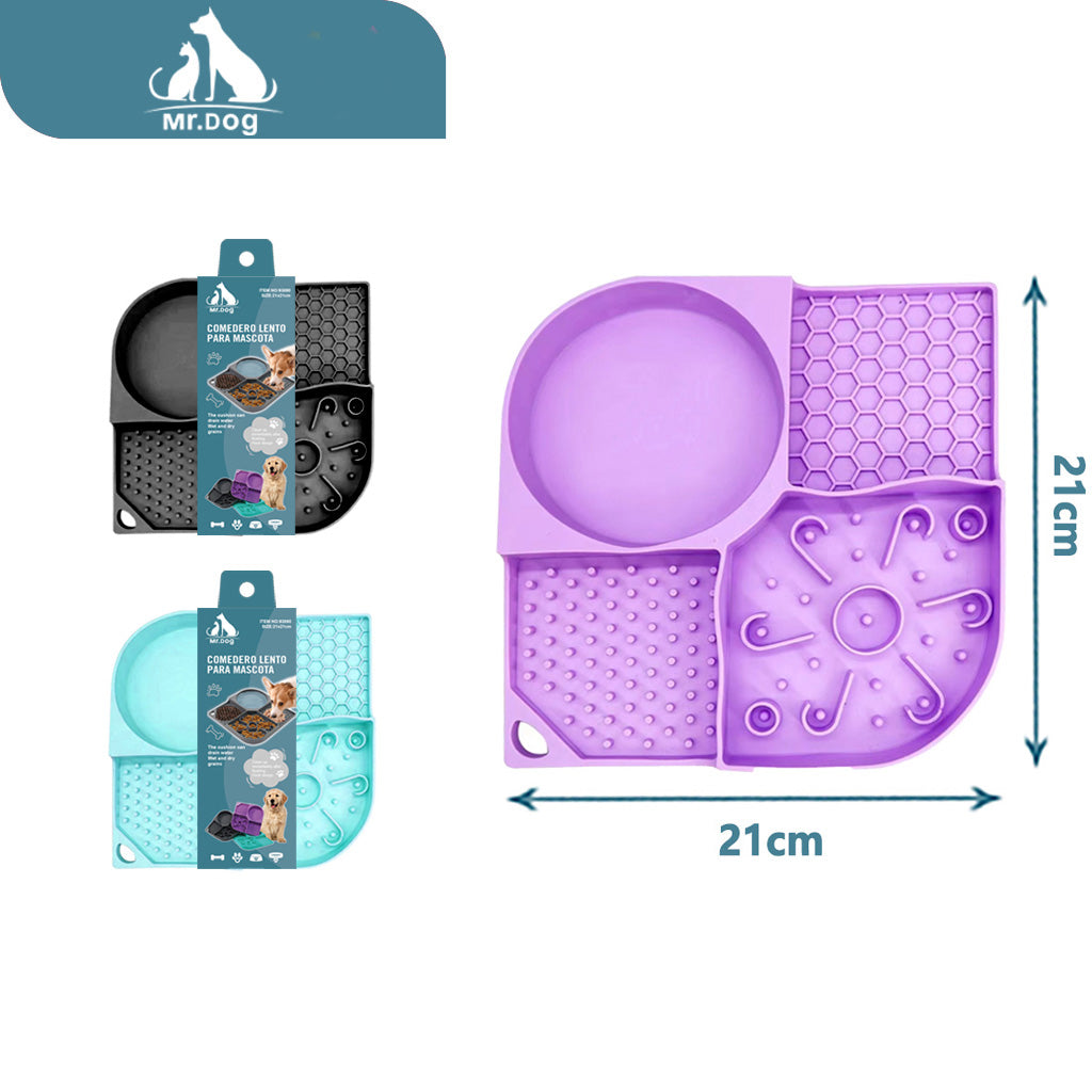 Plato para mascota para atar platos de cena a cuadros 160 g/21×21 cm paq. con 12 pzas