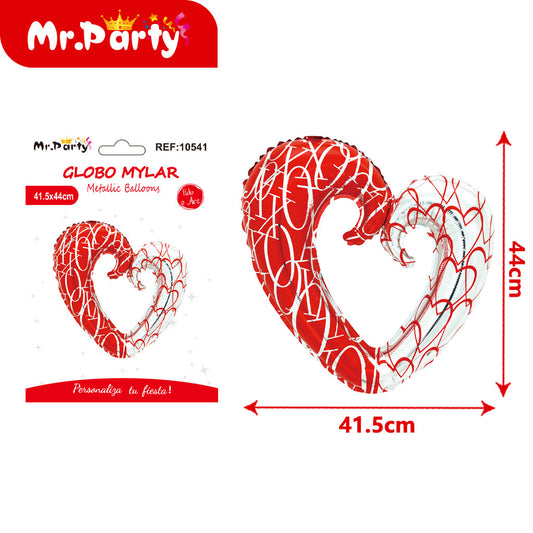 corazón hueco de forma especial de 18 pulgadas (12paquetes)