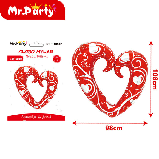 corazón hueco de forma especial de 36 pulgadas (12paquetes)