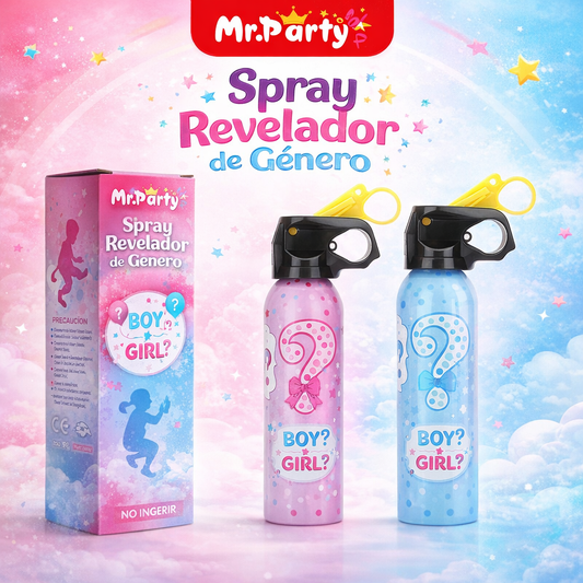 💥 Spray Revelador de Género con Polvo de Color 💗💙 | Niña o Niño? 🎉