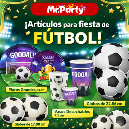 Platos y Vasos Fiesta de Fútbol ⚽️ GOOOAL!! | Decoración para Cumple & Partidos 🎉
