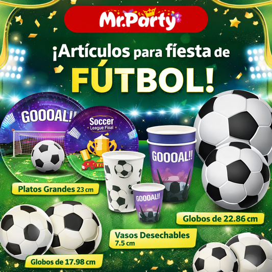 Platos y Vasos Fiesta de Fútbol ⚽️ GOOOAL!! | Decoración para Cumple & Partidos 🎉