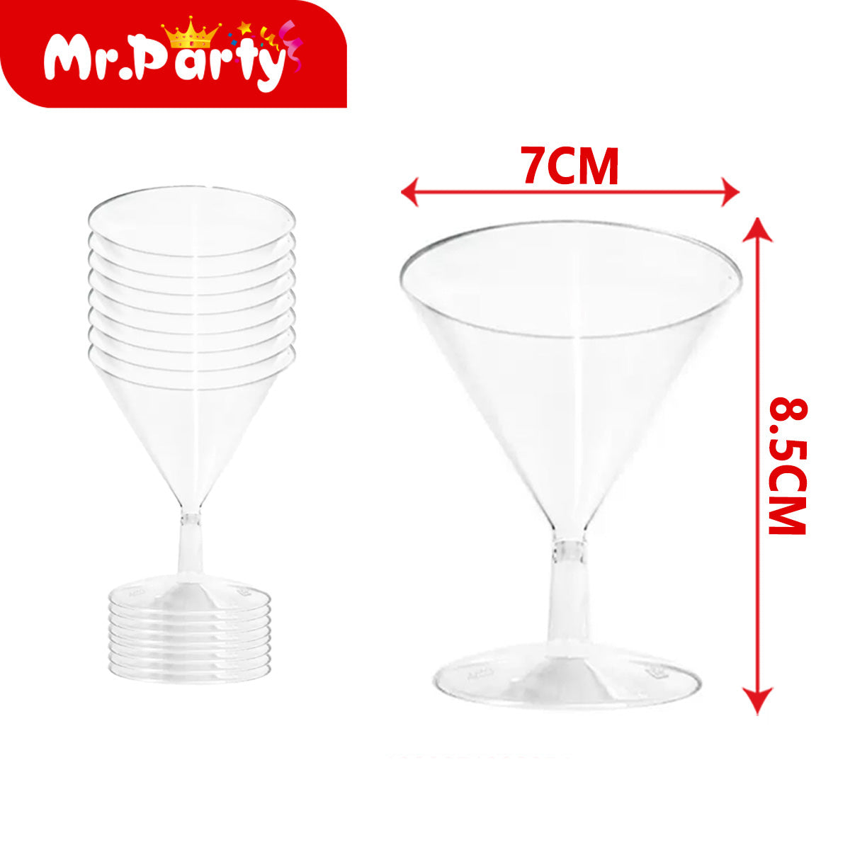 🥂✨ Copas y Vasitos Plásticos Transparentes para Postres, Dulces y Bebidas Cada paquete tiene 8pzas