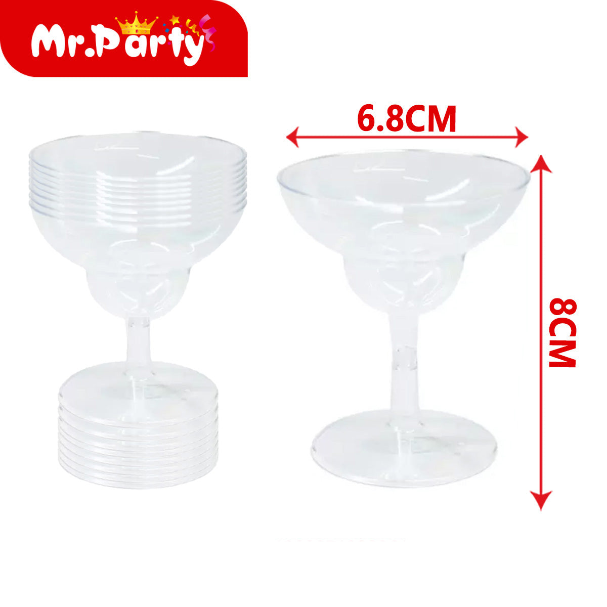 🥂✨ Copas y Vasitos Plásticos Transparentes para Postres, Dulces y Bebidas Cada paquete tiene 8pzas