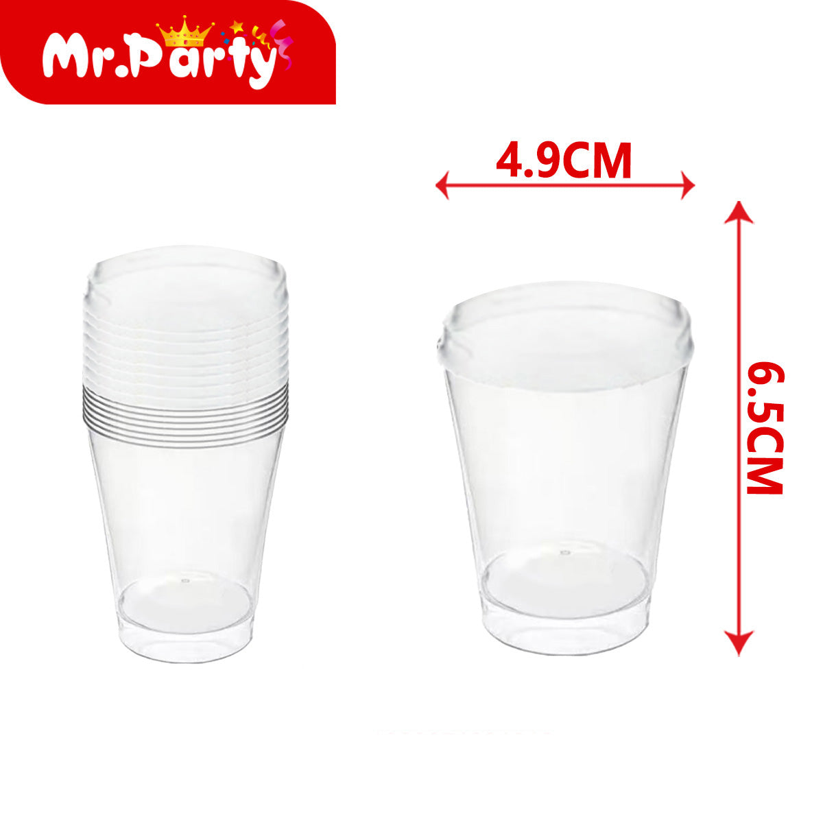 🥂✨ Copas y Vasitos Plásticos Transparentes para Postres, Dulces y Bebidas Cada paquete tiene 8pzas