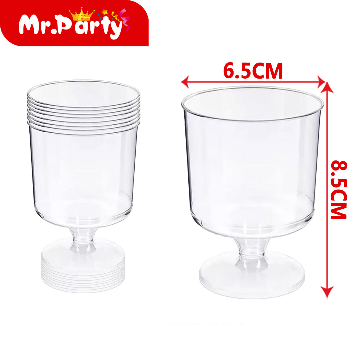 🥂✨ Copas y Vasitos Plásticos Transparentes para Postres, Dulces y Bebidas Cada paquete tiene 8pzas