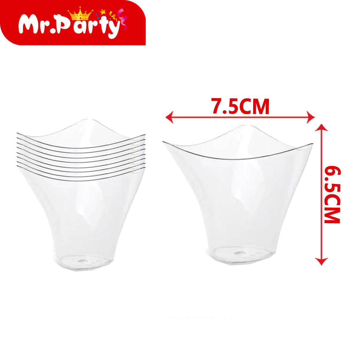 ✨ Vasitos Mini Transparentes para Postres, Degustaciones, Gelatina, Dulces y Mesa de Postres |cada paquete contiene 8pzas