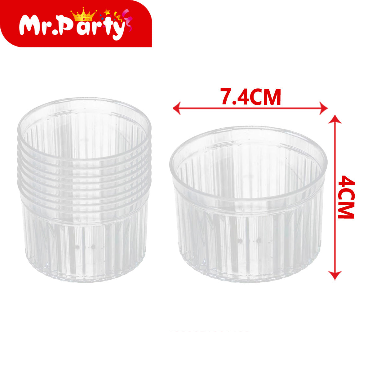 ✨ Vasitos Mini Transparentes para Postres, Degustaciones, Gelatina, Dulces y Mesa de Postres |cada paquete contiene 8pzas