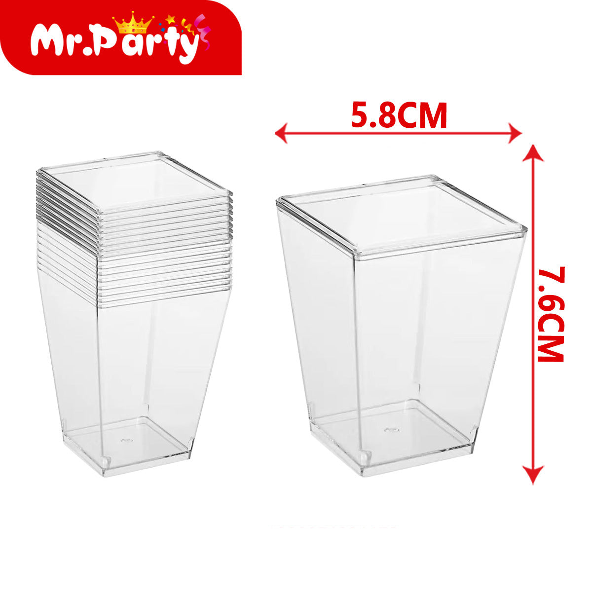 ✨ Vasitos Mini Transparentes para Postres, Degustaciones, Gelatina, Dulces y Mesa de Postres |cada paquete contiene 8pzas
