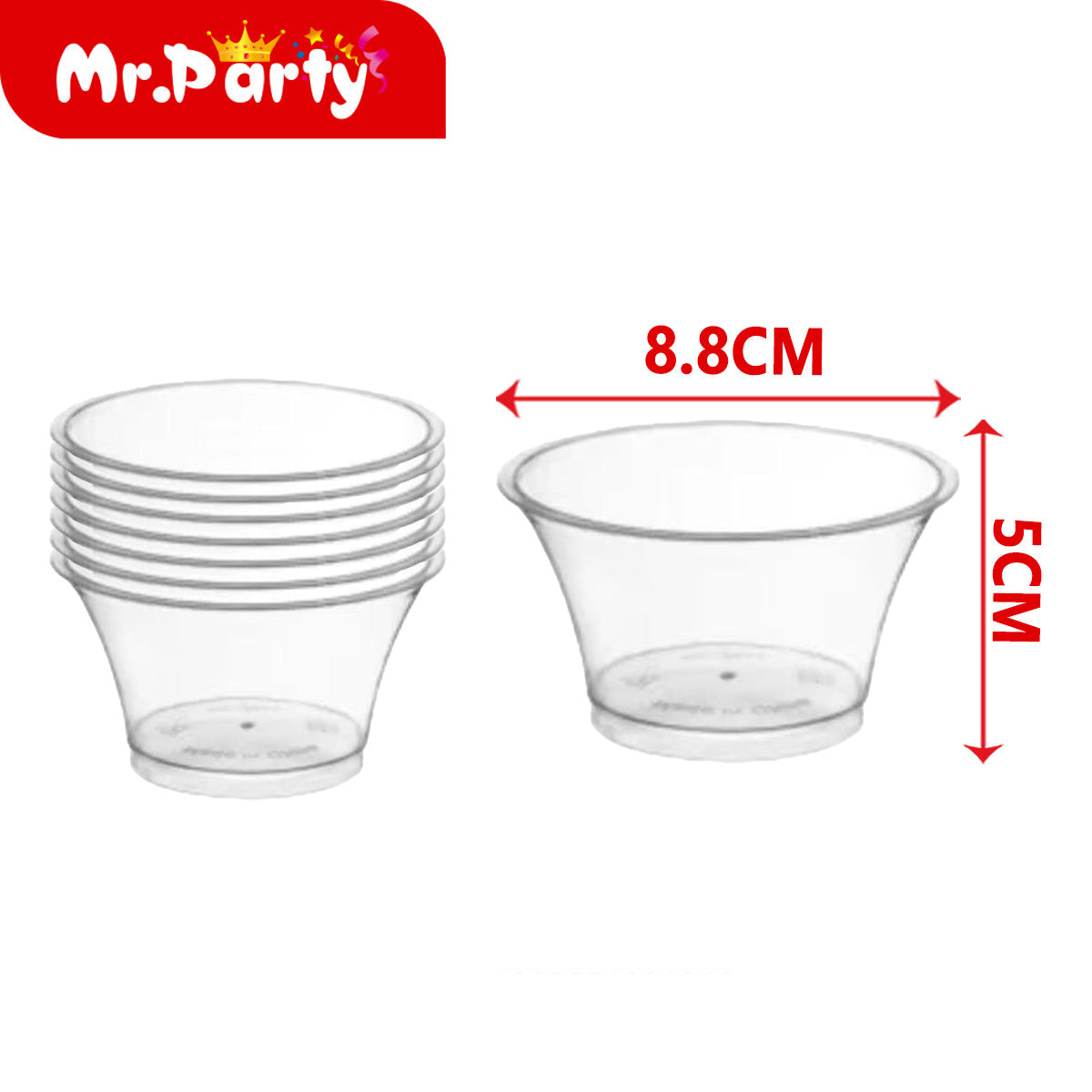 ✨ Vasitos Mini Transparentes para Postres, Degustaciones, Gelatina, Dulces y Mesa de Postres |cada paquete contiene 8pzas