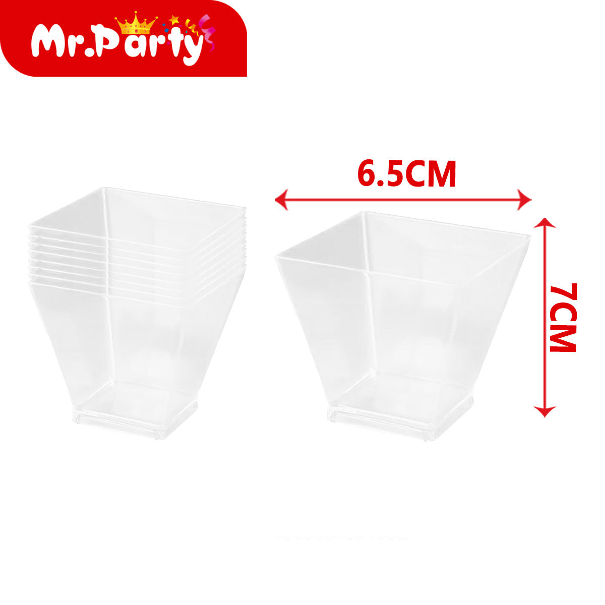 ✨ Vasitos Mini Transparentes para Postres, Degustaciones, Gelatina, Dulces y Mesa de Postres |cada paquete contiene 8pzas