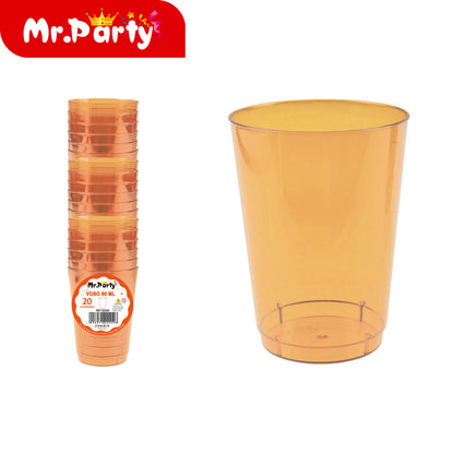 Vasos de Plástico Mr. Party 🥳🥤 | Vasos Desechables en Colores para Fiesta (60ml / 30ml) - Mayoreo 12 paquetes