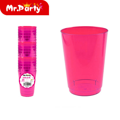 Vasos de Plástico Mr. Party 🥳🥤 | Vasos Desechables en Colores para Fiesta (60ml / 30ml)