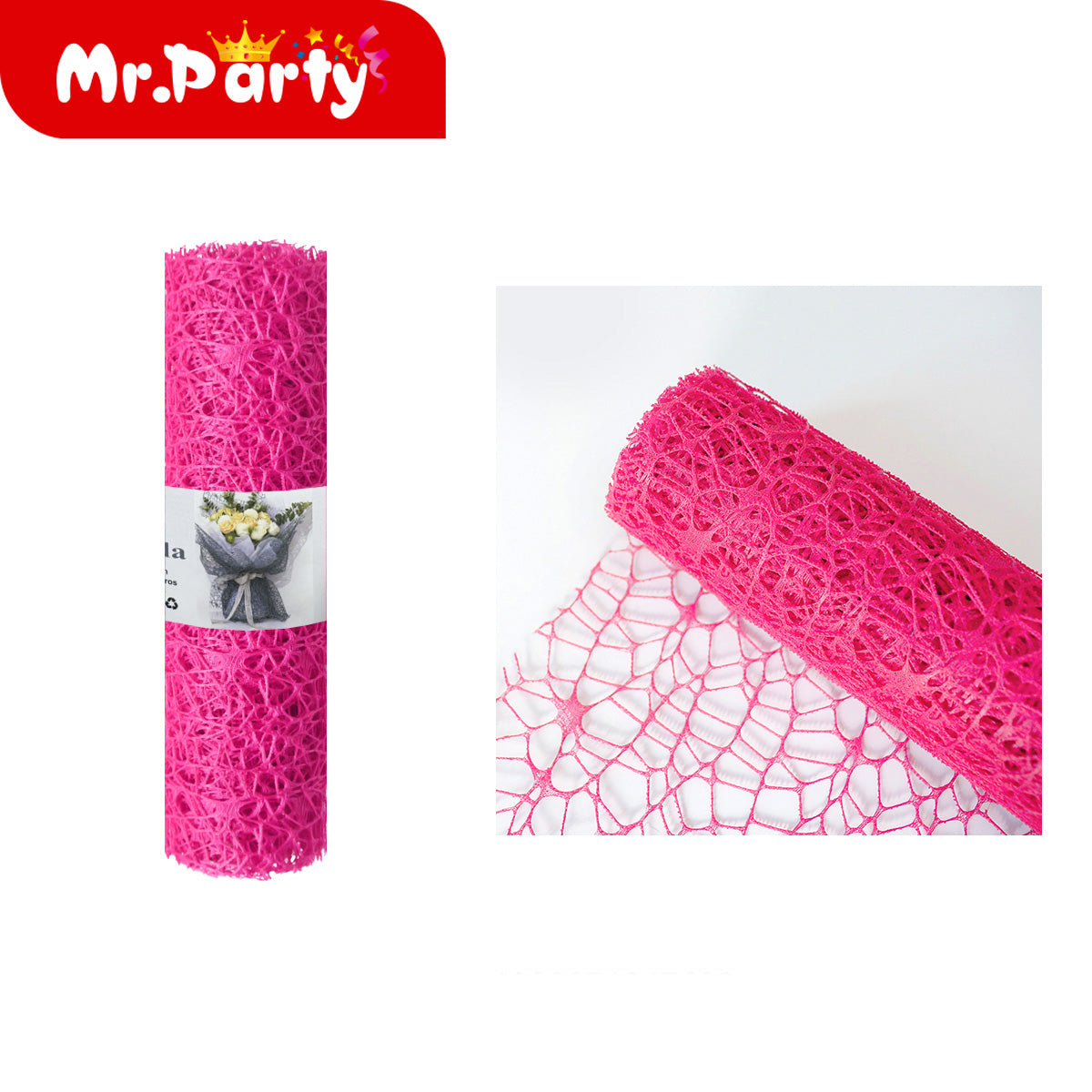 ✨ Malla Decorativa para Ramos y Arreglos Florales (Rollo 14 cm x 4.5 m) 🌸🎀