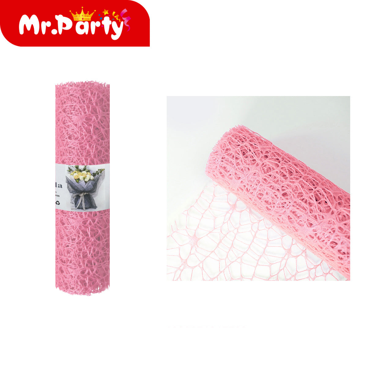 ✨ Malla Decorativa para Ramos y Arreglos Florales (Rollo 14 cm x 4.5 m) 🌸🎀- Mayoreo 12 pzas