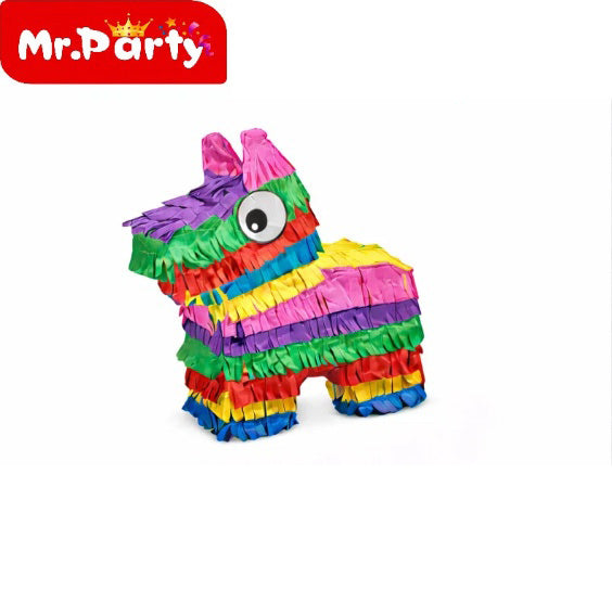🪅🌈 Mini Piñata Burrito Multicolor (1 pza) | Decoración + Sorpresa para Cumple y Fiesta