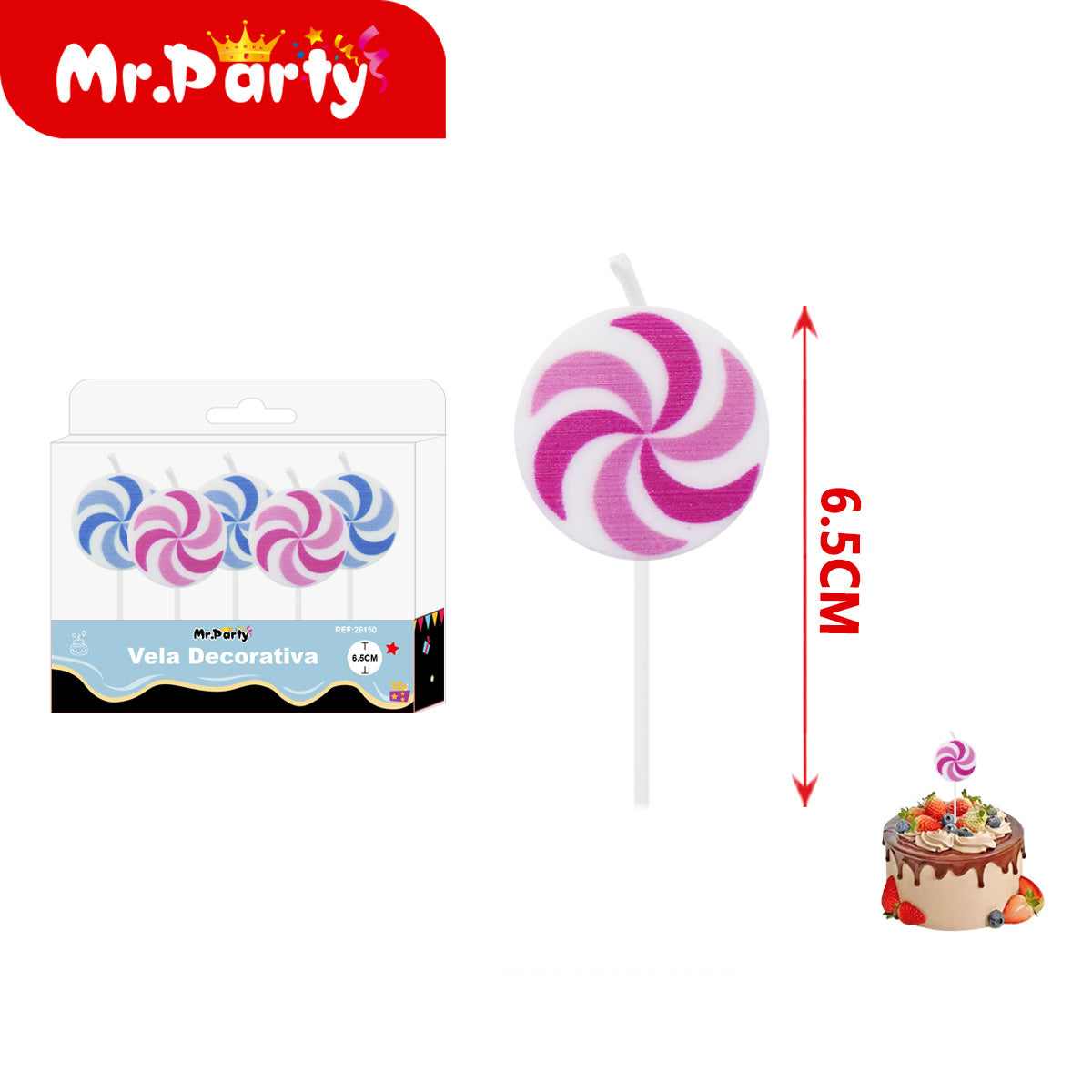 🎂 Velas decorativas para pastel con figuras y frases en presentación surtida para cumpleaños y aniversario