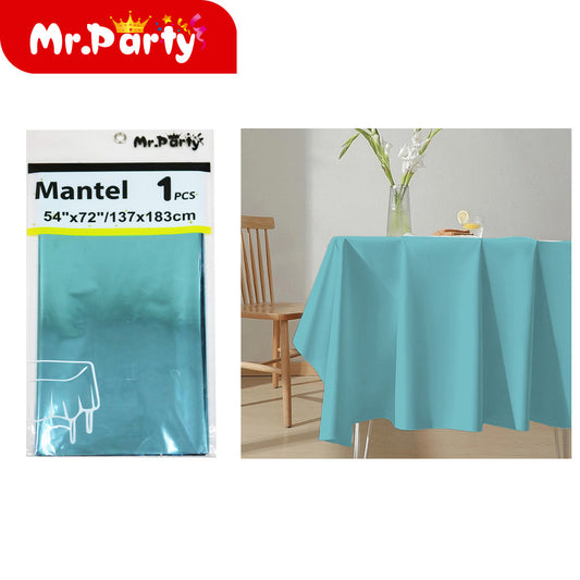 Mantel de película de aluminio de color solido 137*183 azul (12paquetes)
