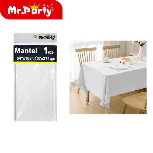 Mantel de pe blanco de color solido 137x274cm (12paquetes)