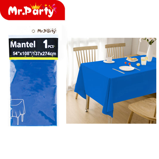 Mantel de pe de color liso azul oscuro 137 x 274 cm (12paquetes)