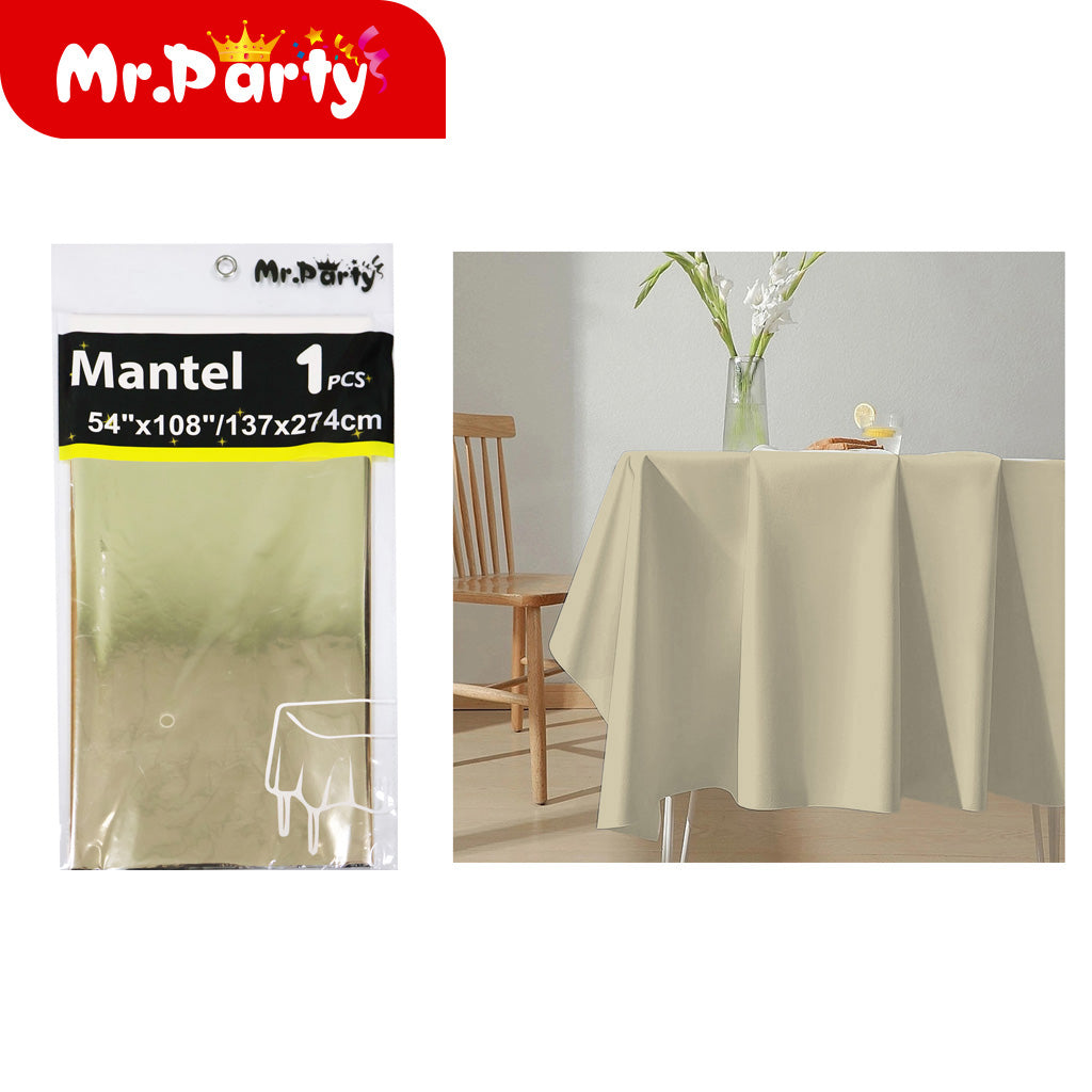 Mantel de película de aluminio de color solido 137*274 champ (12paquetes)
