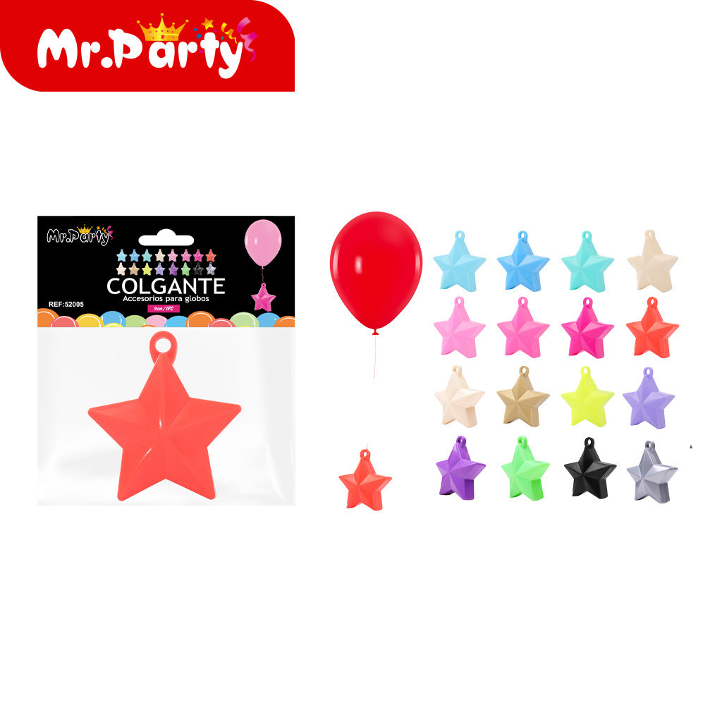 Colgante de estrella de cinco puntas mate (12paquetes)