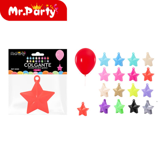 Colgante de estrella de cinco puntas mate (12paquetes)