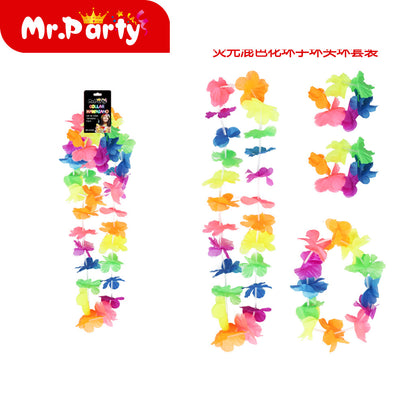 Set Hawaiano de Flores (lei 48 cm) | Mr. Party