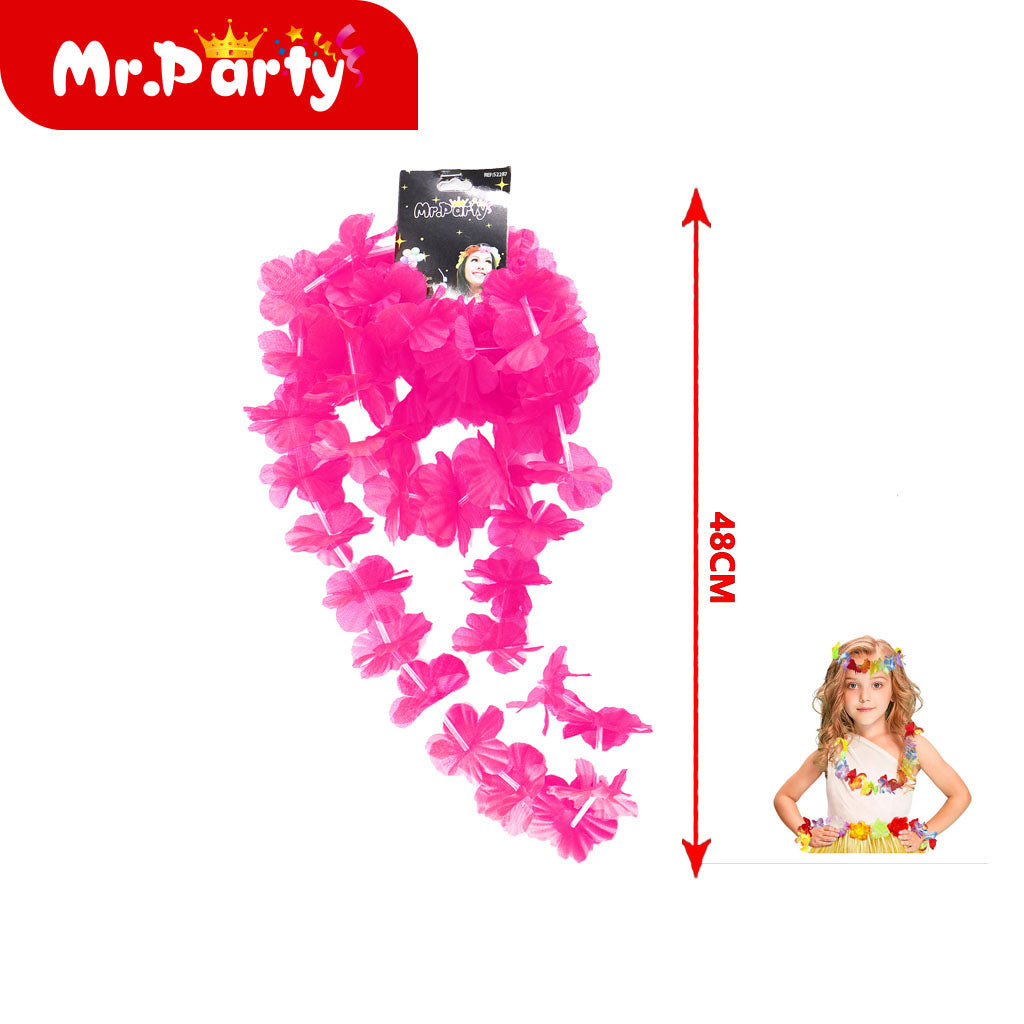Set Hawaiano de Flores (lei 48 cm) | Mr. Party