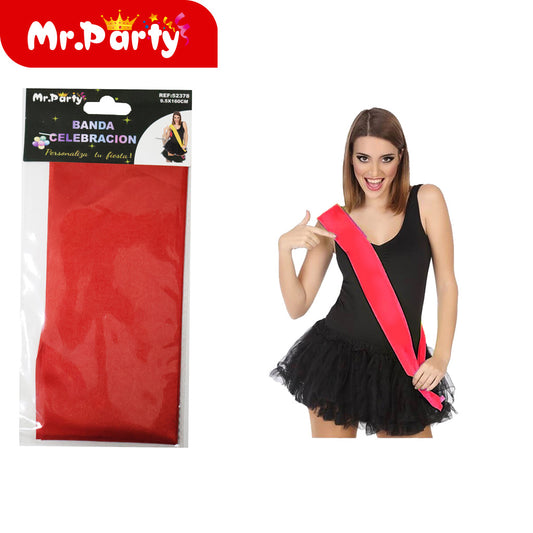 Correa de hombro de color solido de 95 x 160 cm color rojo b (12paquetes)