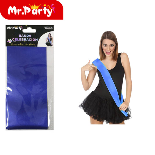 Correa de hombro de color solido de 95 x 160 cm azul real (12paquetes)
