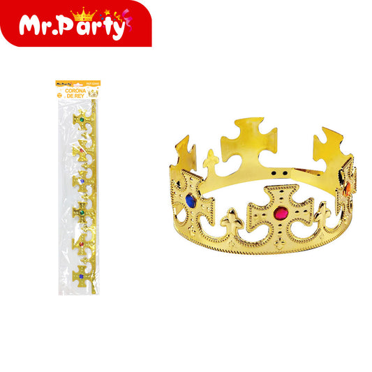 Cruz de oro con corona para hombre (12paquetes)