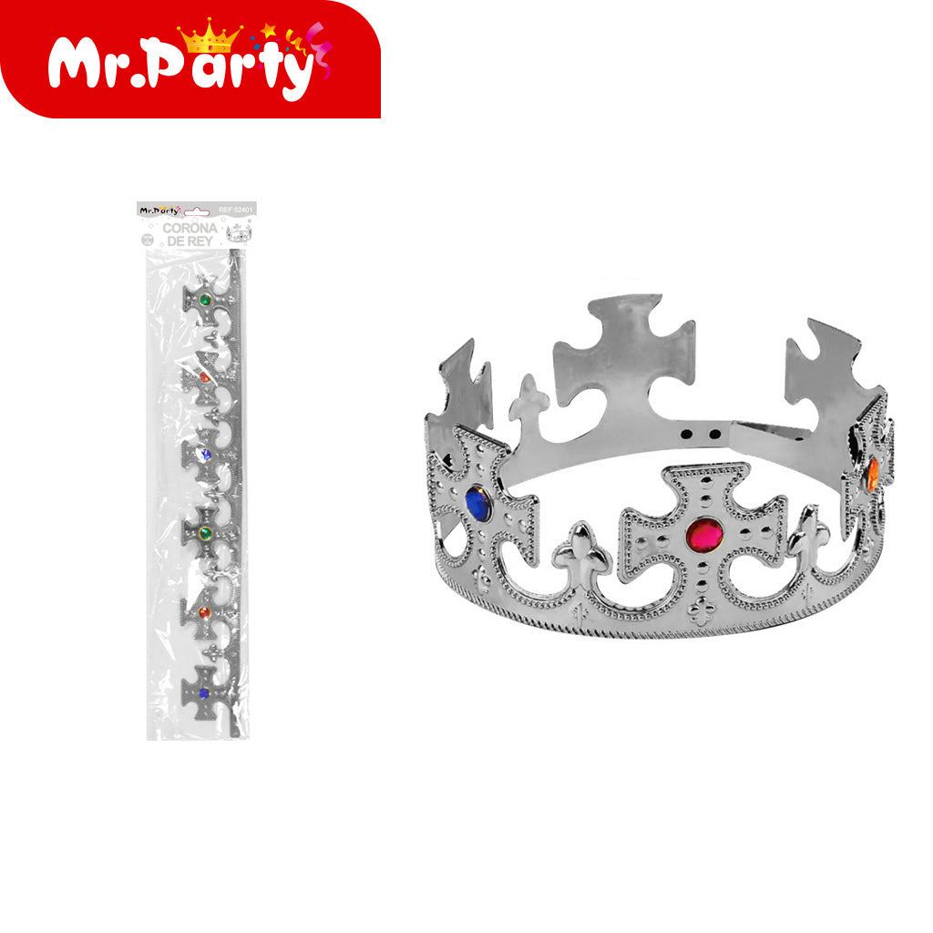 Cruz de plata con corona para hombre (12paquetes)