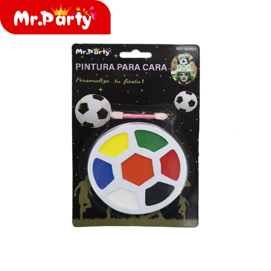 Pintura facial de fútbol de siete colores 31g (12paquetes)